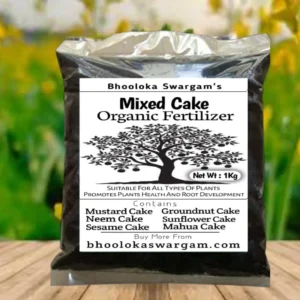All Mix Cake Fertilizer in a pack displayed with organic plant nutrients for improving growth, flowering, and soil health.